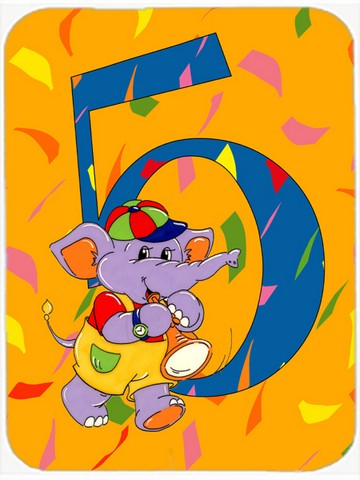 Picture of Carolines Treasures APH2163LCB Happy 5th Birthday Age 5 Glass Cutting Board, Large
