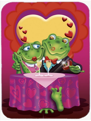 Picture of Carolines Treasures APH2477LCB Frog Valentines Day Date Glass Cutting Board, Large