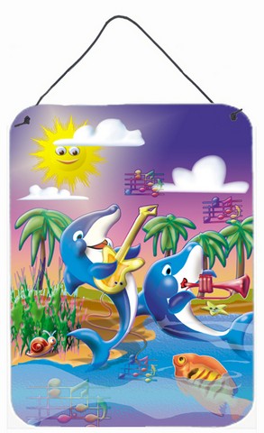 Dolphins Playing Music Wall or Door Hanging Prints