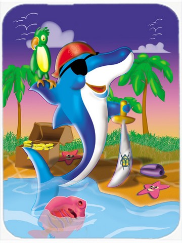 Picture of Carolines Treasures APH2486LCB Dolphin Pirate Glass Cutting Board, Large