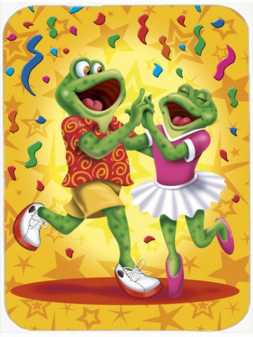 Picture of Carolines Treasures APH3874LCB Frog Swing Dancing Glass Cutting Board, Large