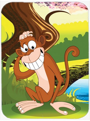 Picture of Carolines Treasures APH7629LCB Monkey Under the Tree Glass Cutting Board, Large