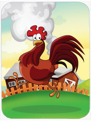 Picture of Carolines Treasures APH7630LCB Rooster Chicken on the Run Glass Cutting Board, Large