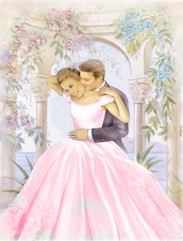 Romantic Couple Kiss Flag Garden Size