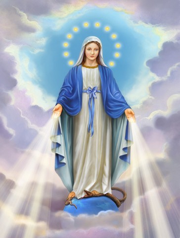 Religious Blessed Virgin Mother Mary Flag Garden Size