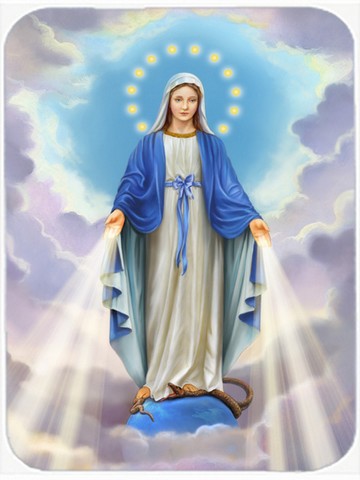 Picture of Carolines Treasures APH8805LCB Religious Blessed Virgin Mother Mary Glass Cutting Board, Large