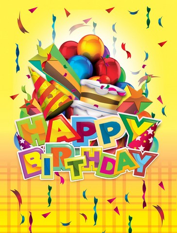 APH8873CHF Happy Birthday Party Flag Canvas House Size