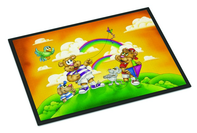 Bears Flying a Kite Indoor or Outdoor Mat - 24 x 36 in.