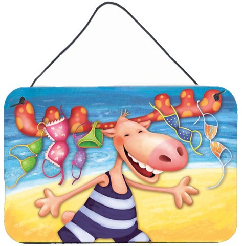 Moose on the Beach Wall or Door Hanging Prints