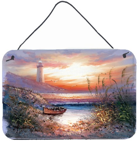 Lighthouse Scene with Boat Wall or Door Hanging Prints
