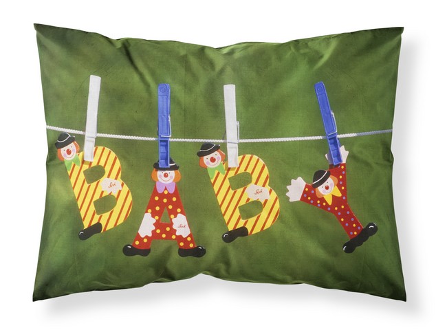 New Baby Clown Clothesline Fabric Standard Pillowcase