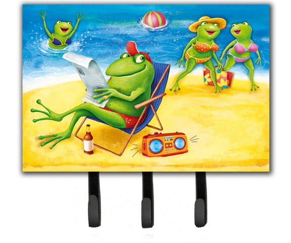 APH0080TH68 Frogs on the Beach Leash or Key Holder