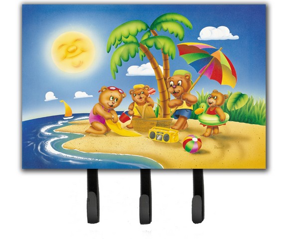 Bears Playing at the Beach Leash or Key Holder