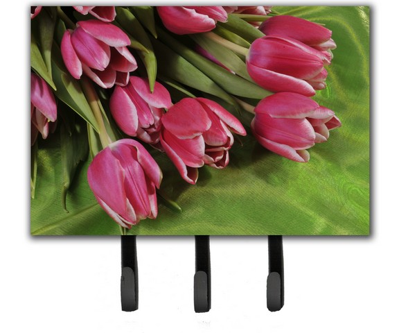 Pink Tulips Leash or Key Holder