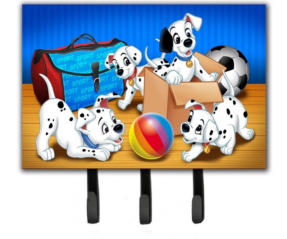 APH9058TH68 Dalmatians Playing Ball Leash or Key Holder