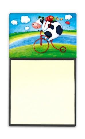APH0076SN Cow Riding Bicycle Sticky Note Holder