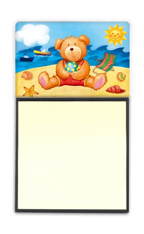 Teddy Bear on the Beach Sticky Note Holder