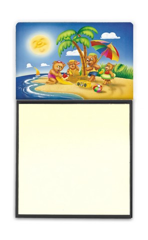 Bears Playing at the Beach Sticky Note Holder