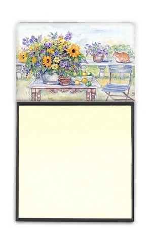 Patio Bouquet of Flowers Sticky Note Holder