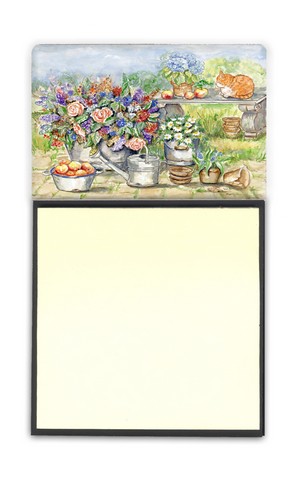 Patio Bouquet & Cat Sticky Note Holder