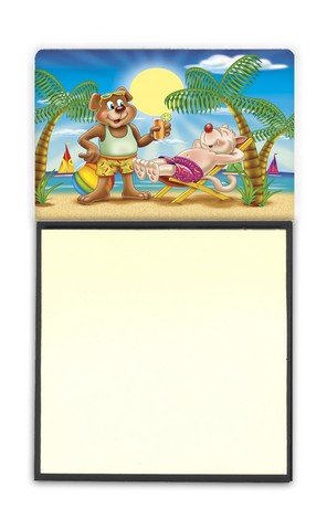 Bears Relaxing at the Beach Sticky Note Holder