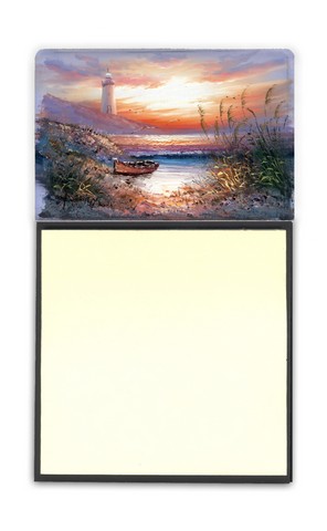 APH4130SN Lighthouse Scene with Boat Sticky Note Holder