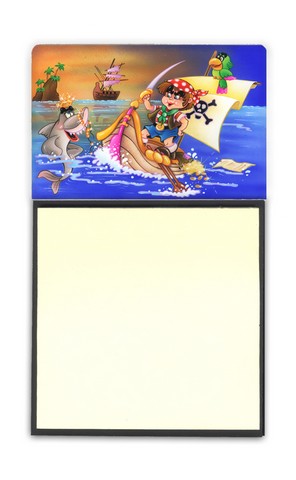 APH6105SN Boy Playing Piriate with Dolphin Sticky Note Holder