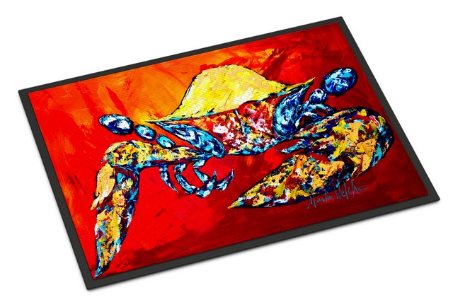 MW1208JMAT Bring it on Crab in Red Indoor or Outdoor Mat, 24 x 36 in.