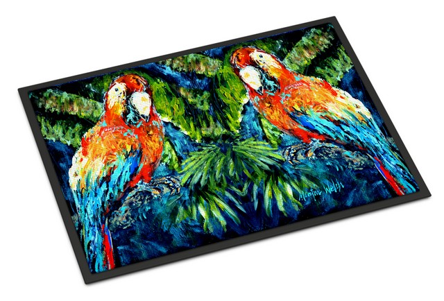 Parrots Yo Yo Mama Indoor or Outdoor Mat, 24 x 36 in.