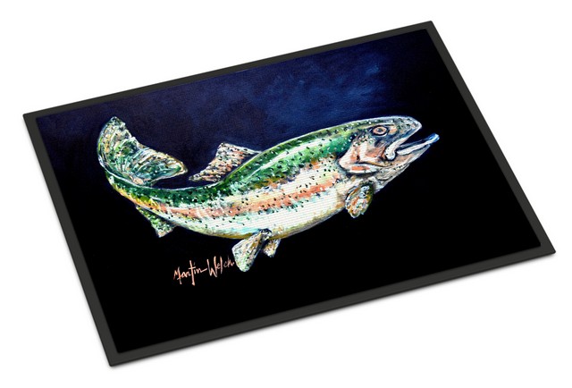 Deep Blue Rainbow Trout Indoor or Outdoor Mat - 18 x 27 in.