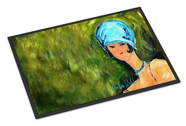 Young Voncile Still in High School Indoor or Outdoor Mat - 18 x 27 in.