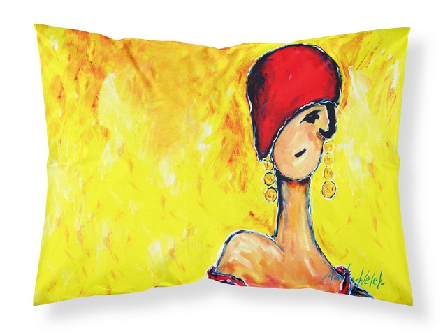 Azalines Earrings Lady Fabric Standard Pillowcase