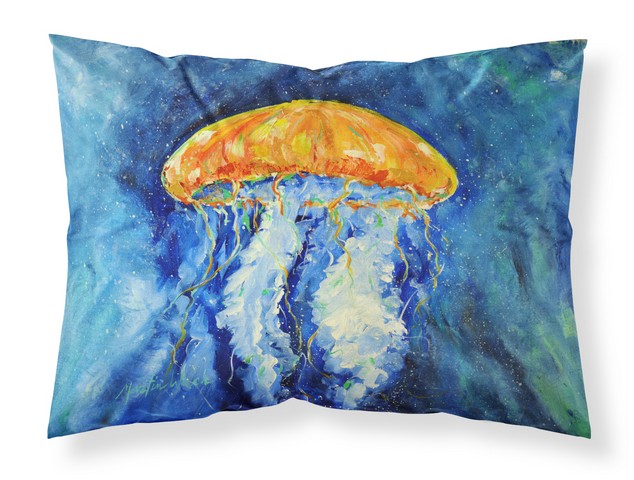 Calm Water Jellyfish Fabric Standard Pillowcase