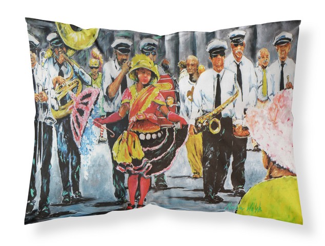 Dancing in the Streets Mardi Gras Fabric Standard Pillowcase