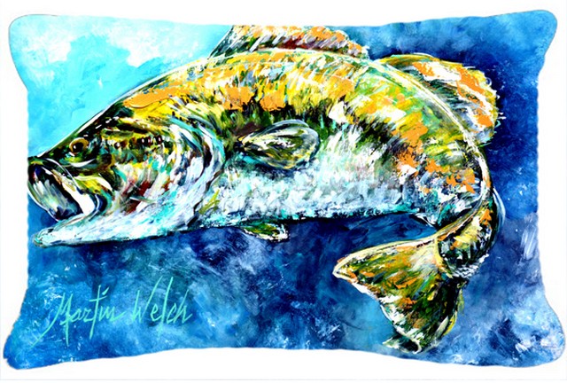 Bobby Bass Fabric Decorative Pillow