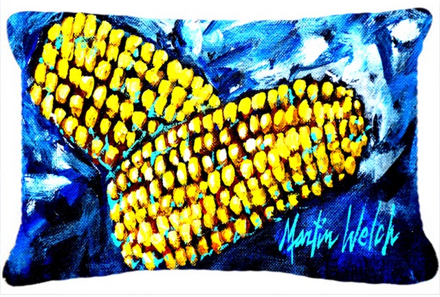 Two Corn Please Fabric Decorative Pillow