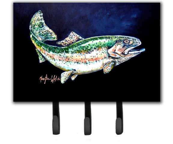 Deep Blue Rainbow Trout Leash or Key Holder