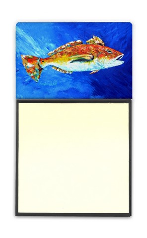 Red Fish White Spin Sticky Note Holder