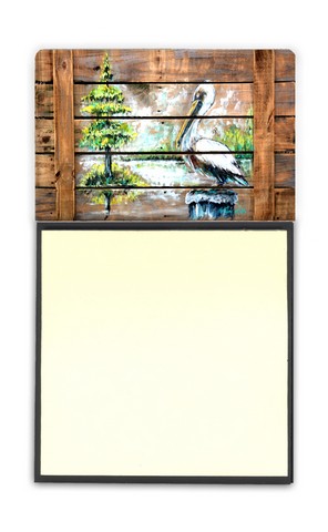Summer by the Lake White Pelican Sticky Note Holder