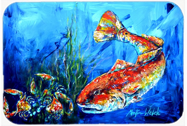 Scattered Red Fish Mouse Pad, Hot Pad or Trivet