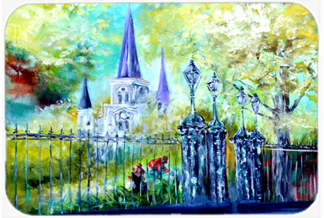 St Louis Cathedrial Across the Square Mouse Pad, Hot Pad or Trivet