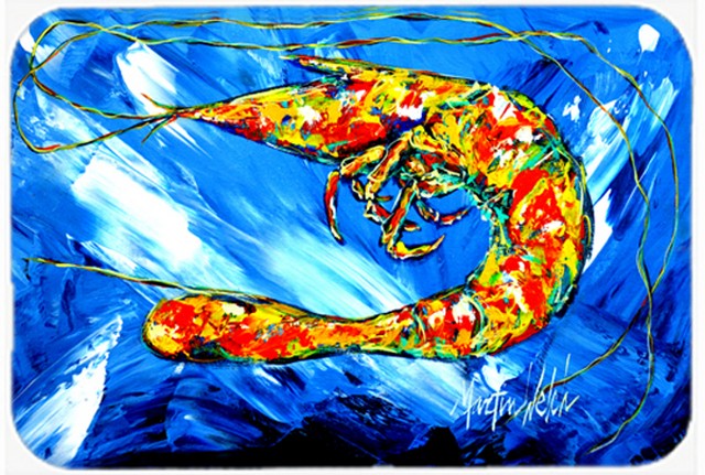 Ice Blue Shrimp Mouse Pad, Hot Pad or Trivet