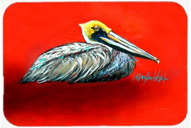 Sitting Brown Pelican Mouse Pad, Hot Pad or Trivet