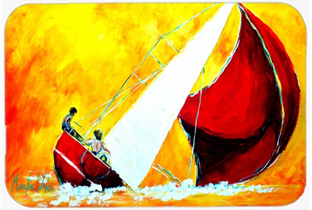 Sailboat Break Away Glass Cutting Board - Large