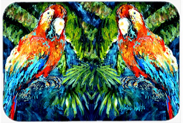 Parrots Yo Yo Mama Glass Cutting Board, Large