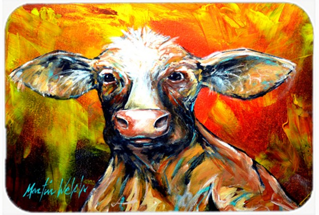 Another Happy Cow Glass Cutting Board, Large