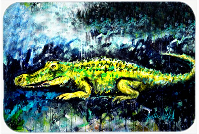 Sneaky Alligator Glass Cutting Board - Large