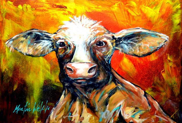 Picture of Carolines Treasures MW1225PLMT Another Happy Cow Fabric Placemat