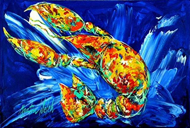 Picture of Carolines Treasures MW1228PLMT Not your Plano Crawfish Fabric Placemat