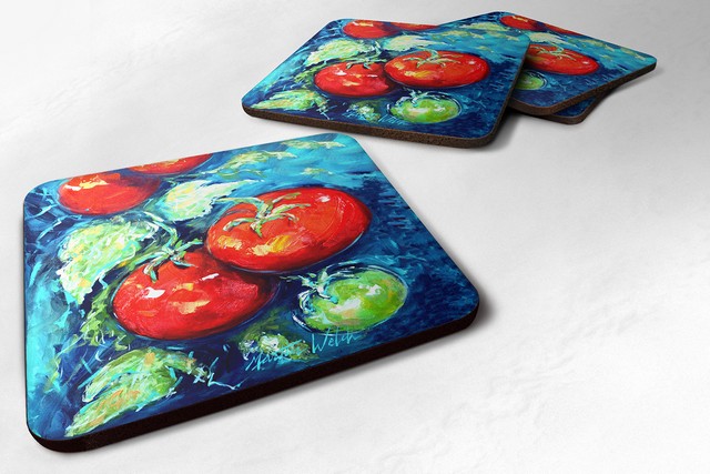 Vegetables Tomatoes on the Vine Foam Coaster
